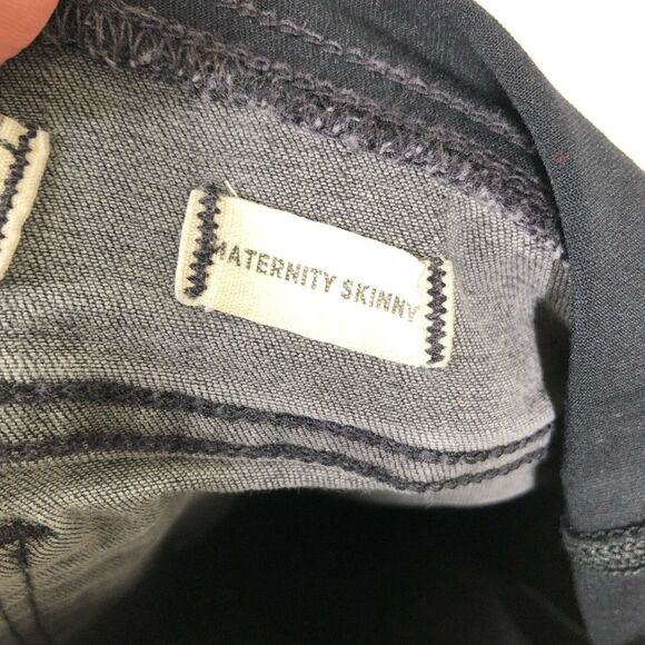 Madewell Maternity Over-the-Belly Skinny Jeans Distressed Washed Black 26 G7394 - Picture 6 of 9